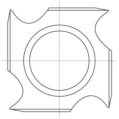IGM Нож обратный N021 HWM - 18x18x1,95 Wood+