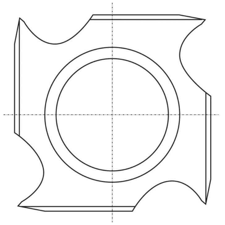 IGM Нож обратный N021 HWM - 18x18x1,95 Wood+