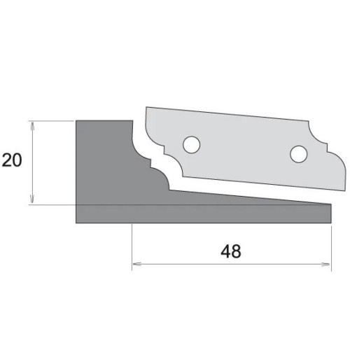 IGM Profilnazis frēzei for F631 - type A, top