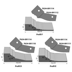 IGM Profilnazis frēzei type A for F634, bottom