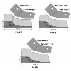 IGM Profilnazis frēzei type DEF for F634 side