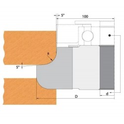 IGM Profilnazis frēzei Knife for F612-150 - R12 35x30x2 mm