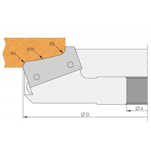 IGM Profilnazis frēzei for bit - F635