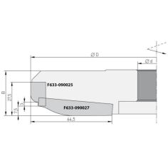 IGM Profile cutter for F633, 19x12x1.5, top