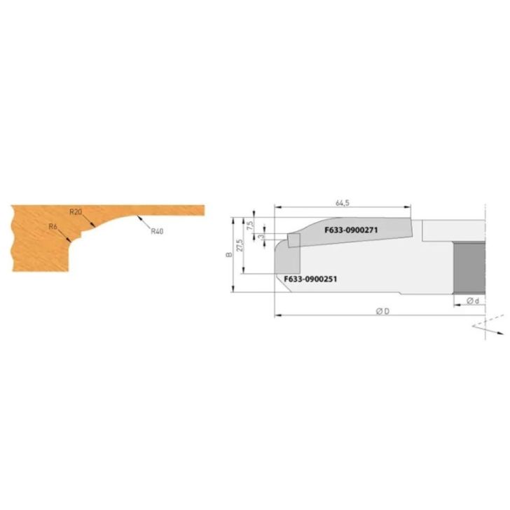 IGM Profile cutter for F633,19x12x1,5 bottom