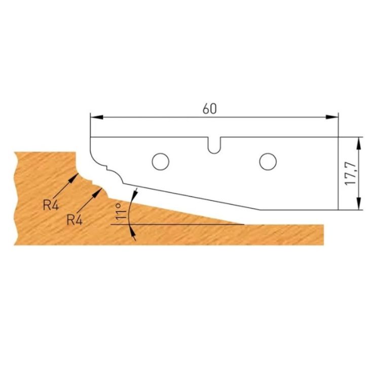 IGM Profilnazis frēzei E 60x17,7x2mm pro F632-182