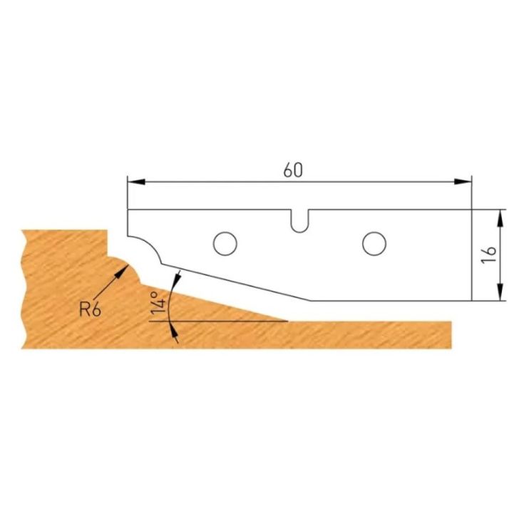 IGM Profile knife for router G 60x16x2mm pro F632-182