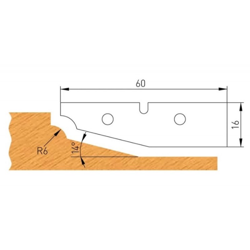 IGM Profilnazis frēzei H 60x16x2mm pro F632-182