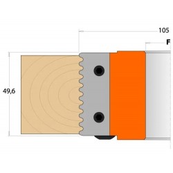 CMT Profilnazis frēzei for C694008 - Pair of Knives 49,6x11,9x1,5 mm