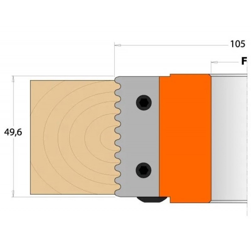 CMT Profilnazis frēzei for C694008 - Pair of Knives 49,6x11,9x1,5 mm