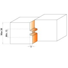 CMT Нож профильный для фрезерования для C694009 - Пара ножей 40x18x2 мм 2