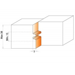 CMT Profilnazis frēzei for C694009 - Pair of Knives 40x18x2 mm