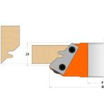 CMT Profile knife for milling for C694011 - Pair of Knives 43x23x2 mm