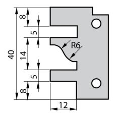 IGM Profilnazis frēzei for 641 - profile A,40x26x2 mm