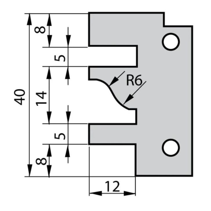 IGM Profilnazis frēzei for 641 - profile A,40x26x2 mm