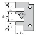 IGM Profilnazis frēzei for 641 - profile A,40x26x2 mm