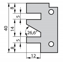 IGM Profilnazis frēzei for 641 - profile C, 40x26x2 mm