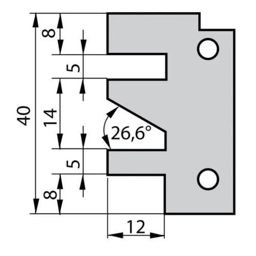 IGM Profilnazis frēzei for 641 - profile C, 40x26x2 mm