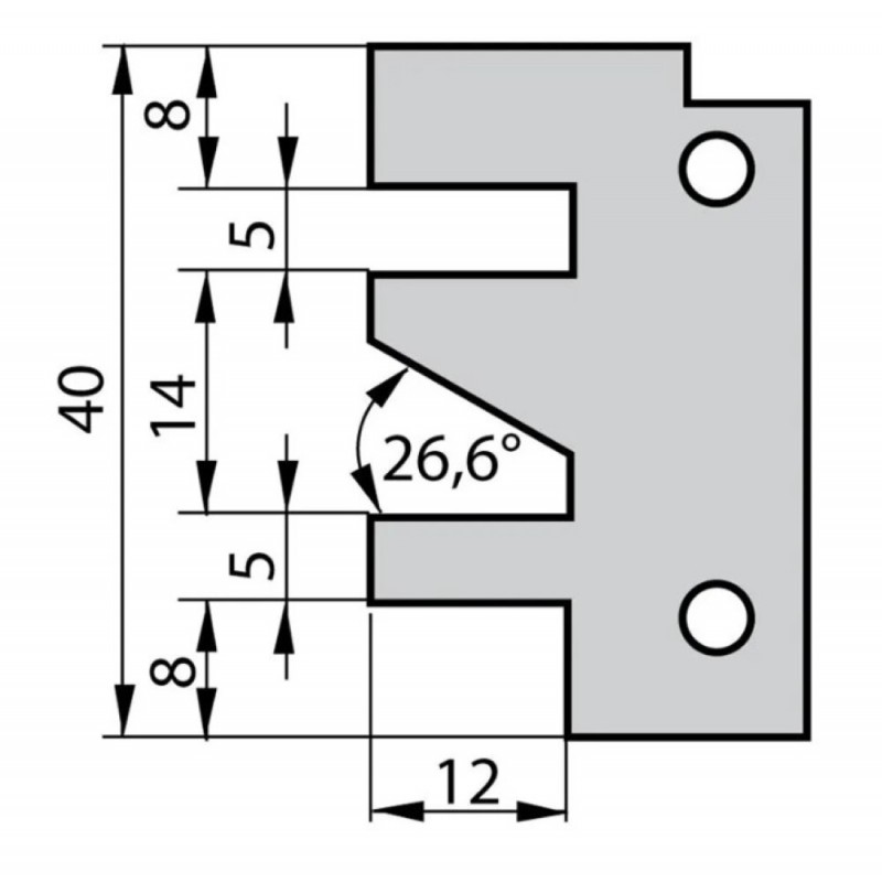IGM Profilnazis frēzei for 641 - profile C, 40x26x2 mm