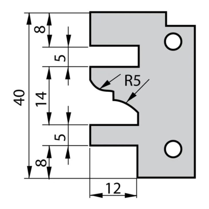 IGM Profilnazis frēzei for 641 - profile D, 40x26x2 mm