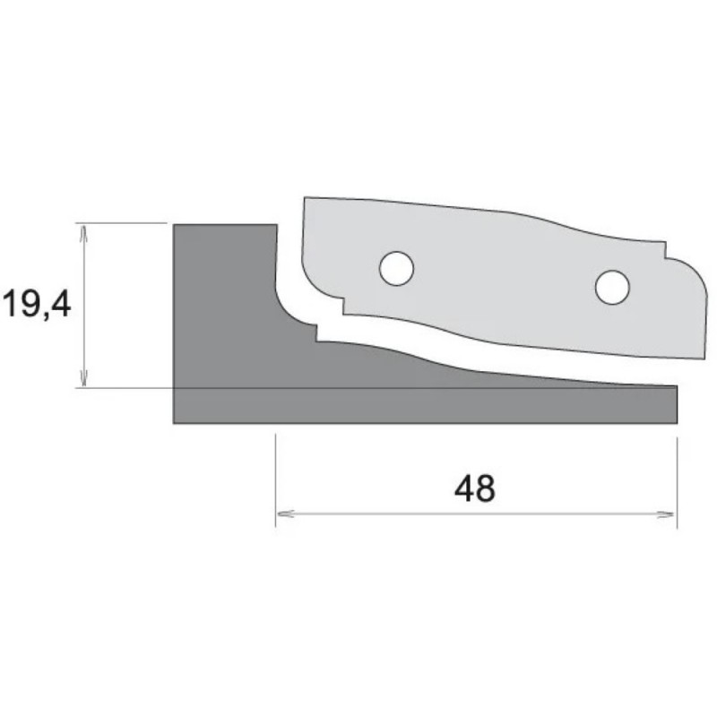 IGM Profilnazis frēzei for F631 - type B, top