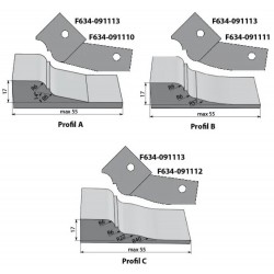 IGM Profilnazis frēzei type ABC for F634 side