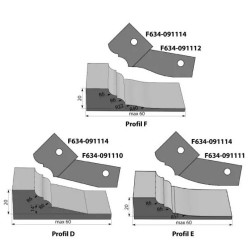 IGM Profilnazis frēzei type C for F634, bottom