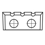 IGM Profile knife for milling machine Reversible Knife - 22,8x7x1,5 three grooves