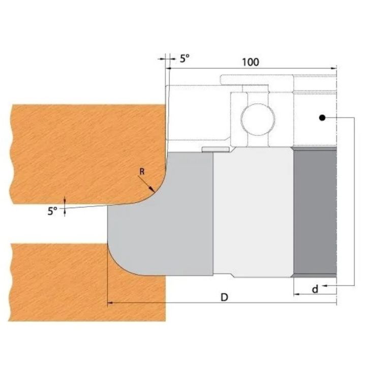 IGM Profile knife for milling Knife for F612-150 - R10 35x30x2 mm