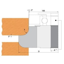 IGM Profilnazis frēzei Knife for F612-150 - R10 35x30x2 mm