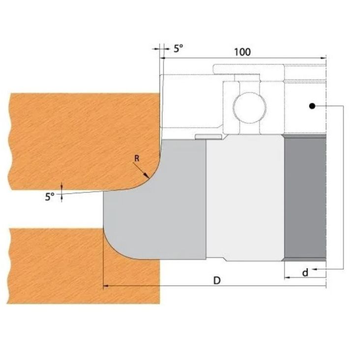 IGM Profile knife for milling Knife for F612-308 - R3 25x23x2 mm