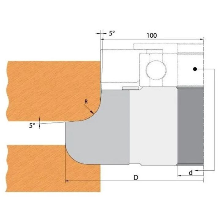 IGM Profile knife for milling Knife for F612-308 - R8 25x23x2 mm