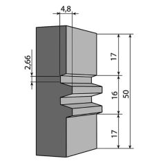 IGM Profile cutter for F620 - 50x24x2 mm 2