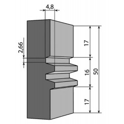 IGM Profilnazis frēzei for F620 - 50x24x2 mm