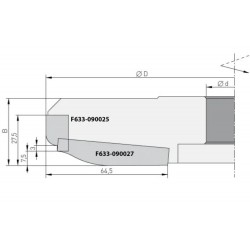 IGM Profilnazis frēzei for F633, 59x12x1,5, top