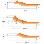 CMT Profilnazis frēzei for C694013 - Pair of Knives B 60x11,9x1,5 mm