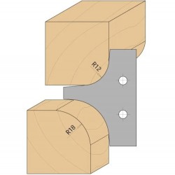 CMT Profilnazis frēzei for C694004 - Pair of Knives R-12+18 mm