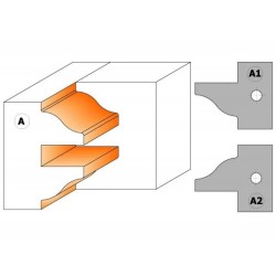 CMT Profilnazis frēzei for C694015 - Pair of Knives A1 25x29,8x2 mm