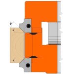 CMT Нож профильный для фрезерования C694005 - Пара ножей R2+45° проф.А2, верх