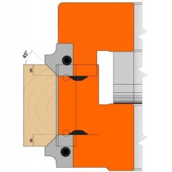 CMT Profilnazis frēzei for C694005 - Pair of Knives R2+45° prof.A2, top