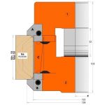 CMT Нож профильный для фрезерования для C694005 - Пара ножей R3+45° проф.А3, верх