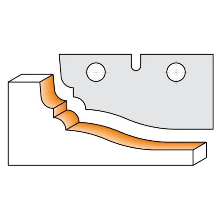 CMT Profile knife for milling for C694012 - Pair of Knives A 50x25x2 mm