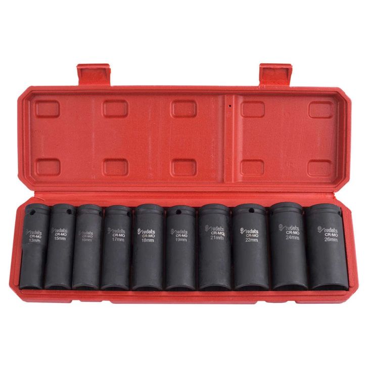 Socket wrench set 1/2”, 10 pcs., IMPACT