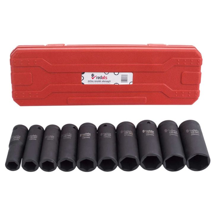 Socket wrench set 1/2”, 10 pcs., IMPACT