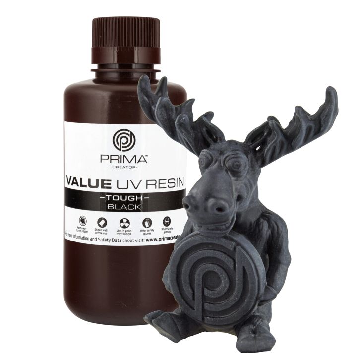 PrimaCreator Value Tough UV Resin (ABS Like) - 500 ml - Black