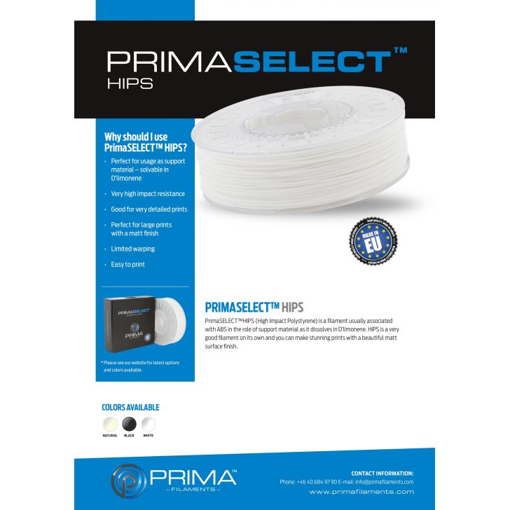 PrimaSelect HIPS - 1.75mm - 750 g - Natural