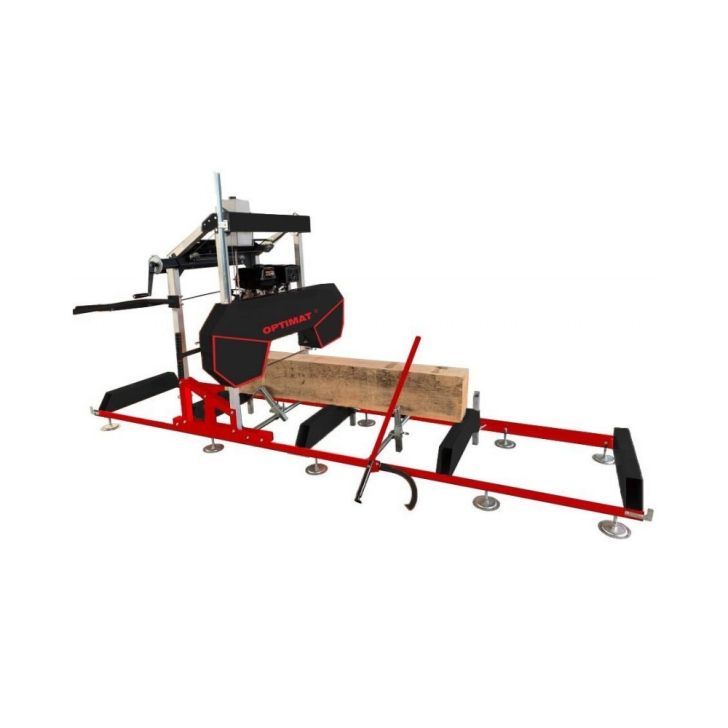 Horizontālais lentzāģis OPTIMAT TMG 790S ar benzīna dzinēju + pagarinājums 2000mm (davana), standarta cena 532,06