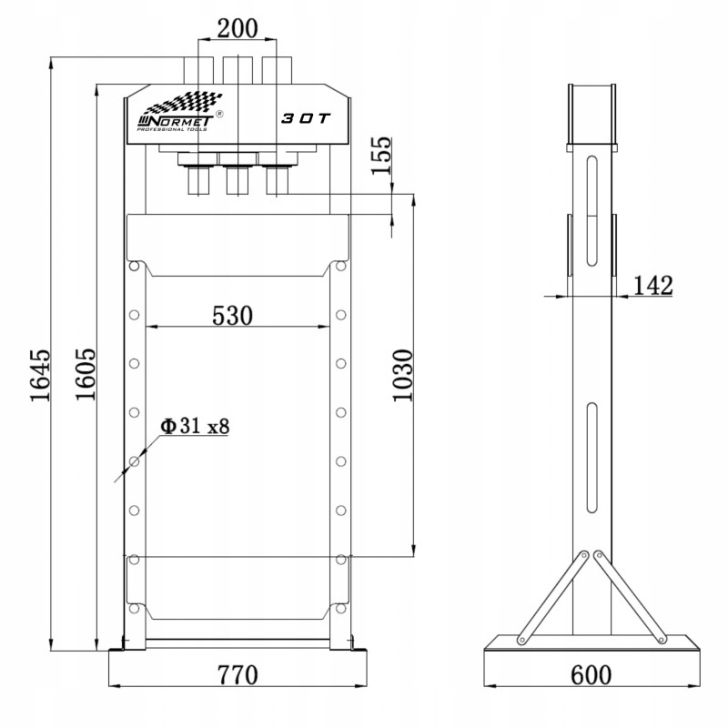 Пресс гидравлический Normet 30Т
