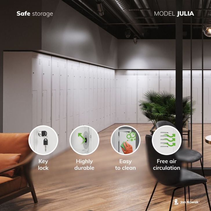 JAN NOWAK 4-compartment OHS wardrobe for clothes JULIA