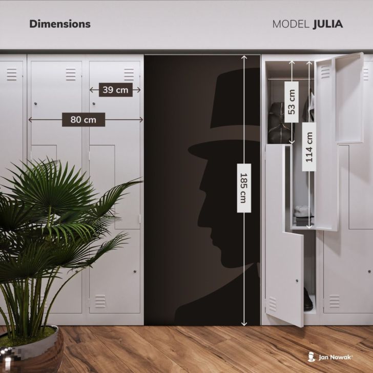 JAN NOWAK 4-compartment OHS wardrobe for clothes JULIA
